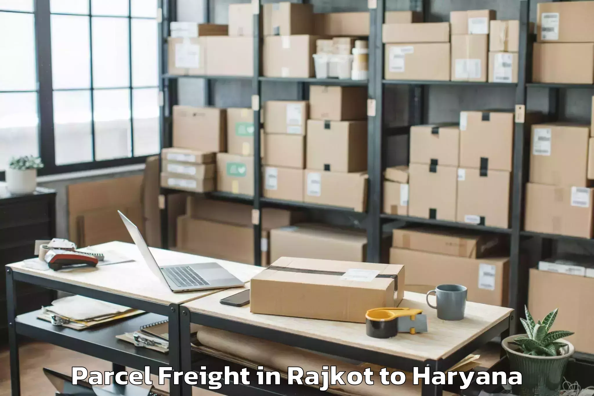 Top Rajkot to Kheri Sampla Parcel Freight Available